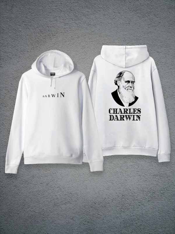 Charles Darwin Special Design Printed Hooded Unisex Sweatshirt Hoodie