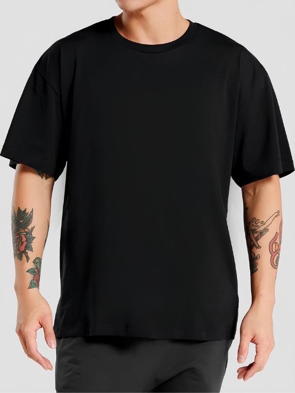 Artistic Design Printed Oversized Short Sleeve T-Shirt